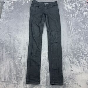 Prana Kayla Jeans Womens Size 00/24 Black Organic Cotton Low Rise Skinny